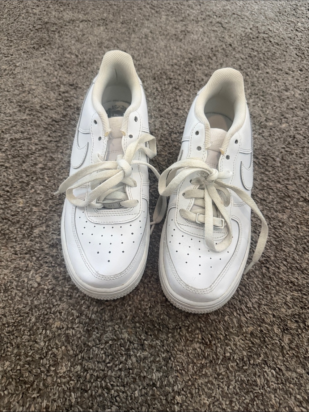 Kids White Air Force’s Athletic Sneakers - Classic Leather Casual Shoe